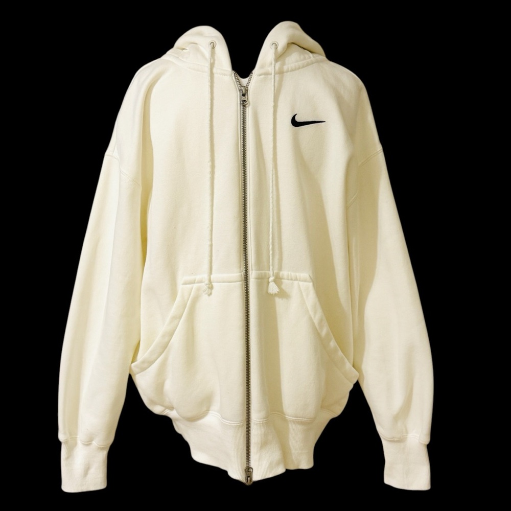 NIKE Men’s Zip Hoodie White Jacket Sz Small